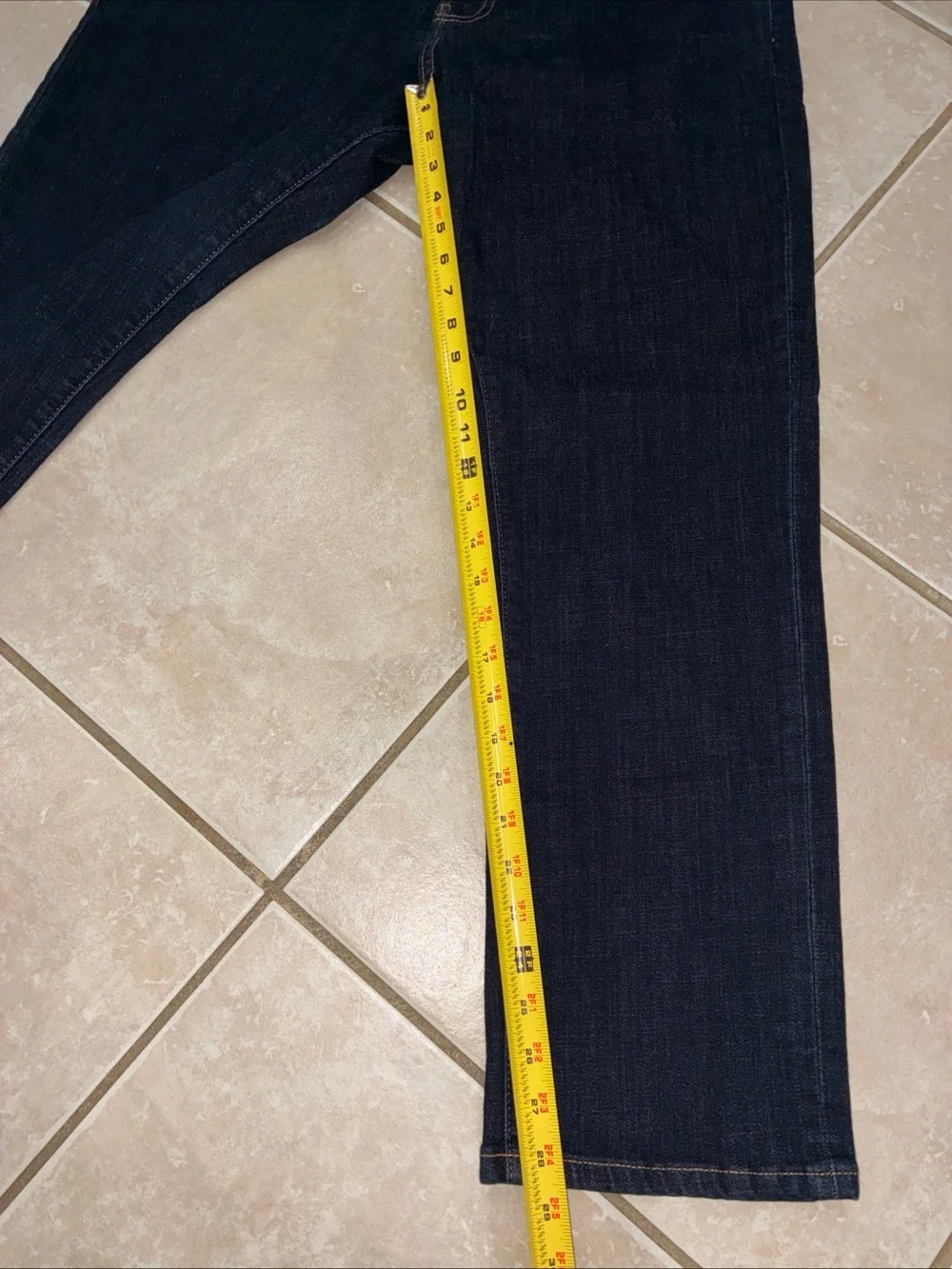 Lucky Brand 410 Athletic Straight Jeans Mens 34x30 Blue Dark Wash Denim